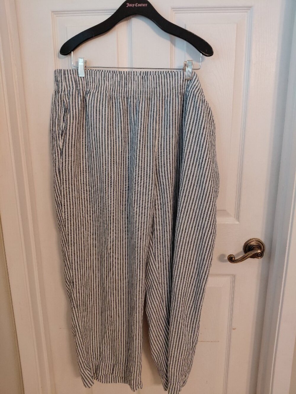 Old Navy Striped XXL Pull On Wide Leg Pants Spring Nautical Beachy